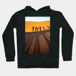 People on the sand hill. Hoodie